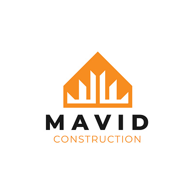 MAVID CONSTRUCTION LOGO brand identity design brand logo branding builders builders logo building logo construction construction logo design graphic design logo logos m building mavid mavid construction logo