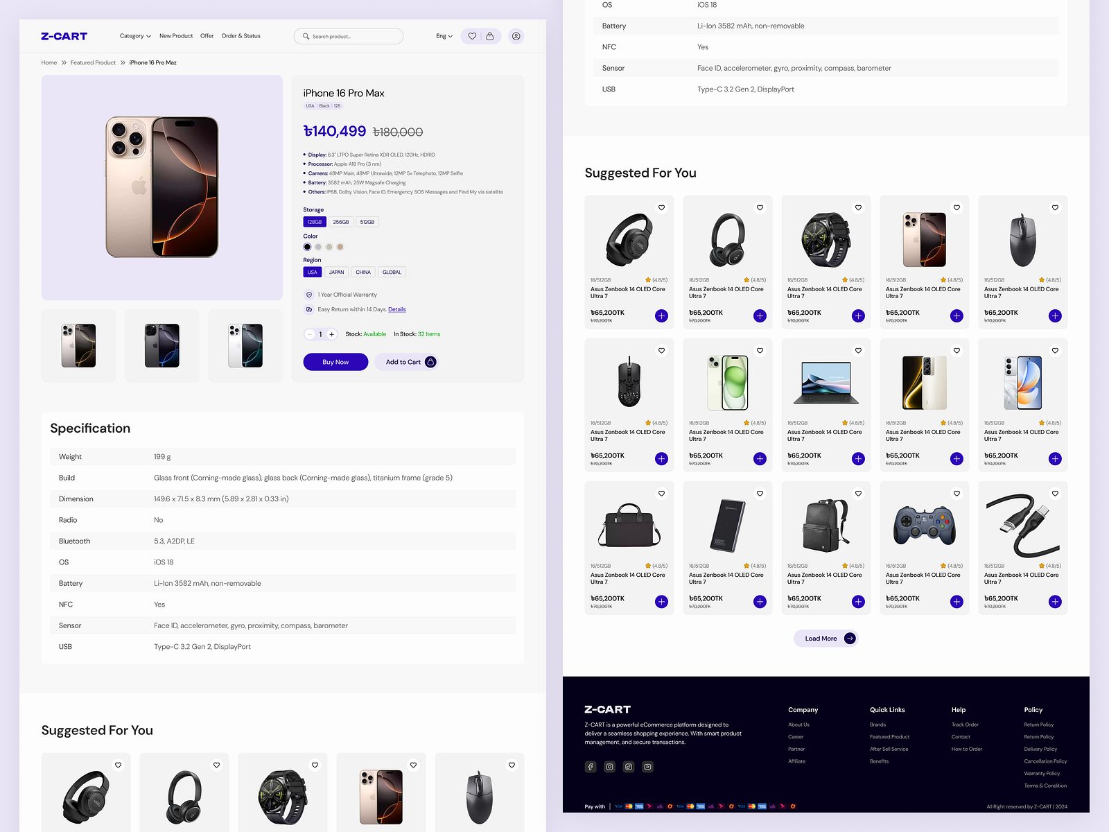 Retail Store Product Details Screen UI/UX by MD Saiful Islam on Dribbble