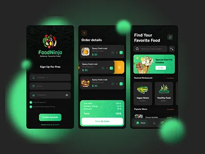 Food Delivery App animation branding graphic design motion graphics ui