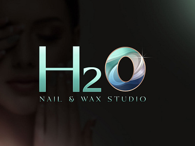 H2O Nail and Wax Studio Logo Design branding business creative logo custom logo graphic design letter logo logo nail studio wax