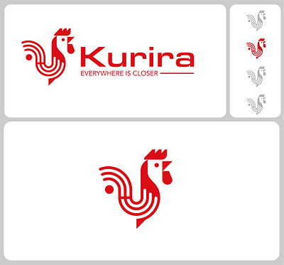 ROOSTER ABSTRACT bird logo geometric roostert icon message logo messageing rooster logo