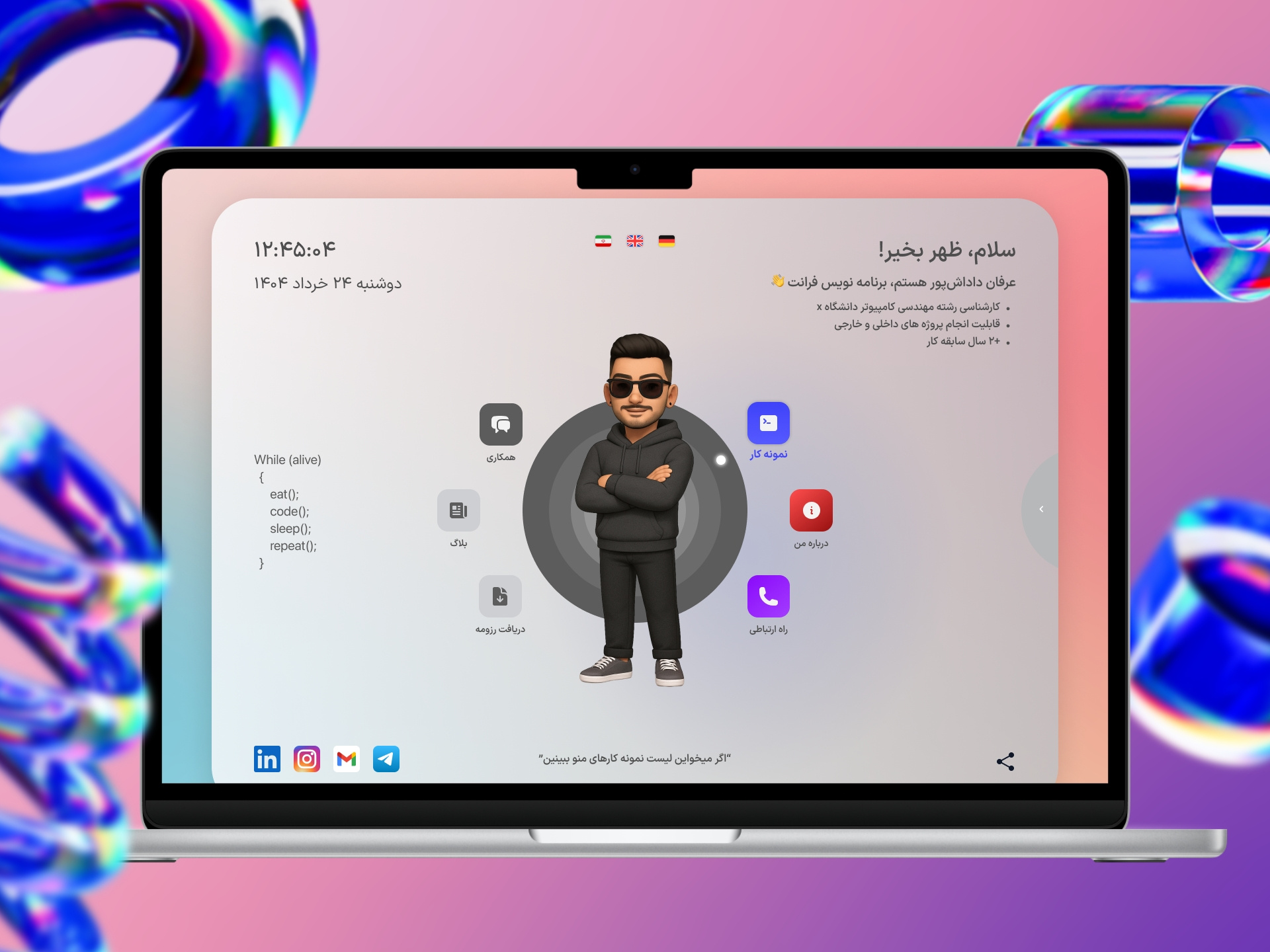 Portfolio Design by Rasoul Kh.Mirzaei on Dribbble