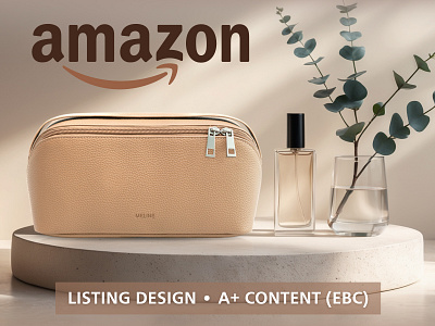 Amazon Listing Images | A+ content | Cosmetic Bag a content a premium amazon listing content design conversion design design ebc design ecommerce design graphic design infograhic listing design