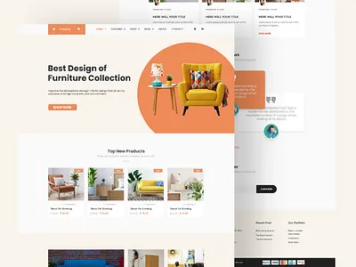UI/UX Design For A Furniture Store animation branding graphic design motion graphics ui