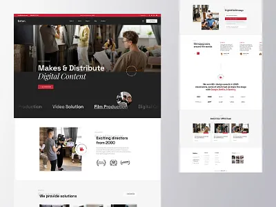 Eston Movie Studio & Filmmaker Website Design about us design filmmaker footer header landingpage minimal movie production movie studio service trend 2023 trending ui ux website