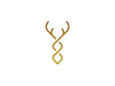 Antler Caduceus Logo animal animals antelope beauty caduceus care cute deer elegant famine health horn hunt logo medical medicine minimilist premade logos spa wildlife