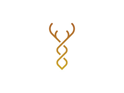 Antler Caduceus Logo animal animals antelope beauty caduceus care cute deer elegant famine health horn hunt logo medical medicine minimilist premade logos spa wildlife