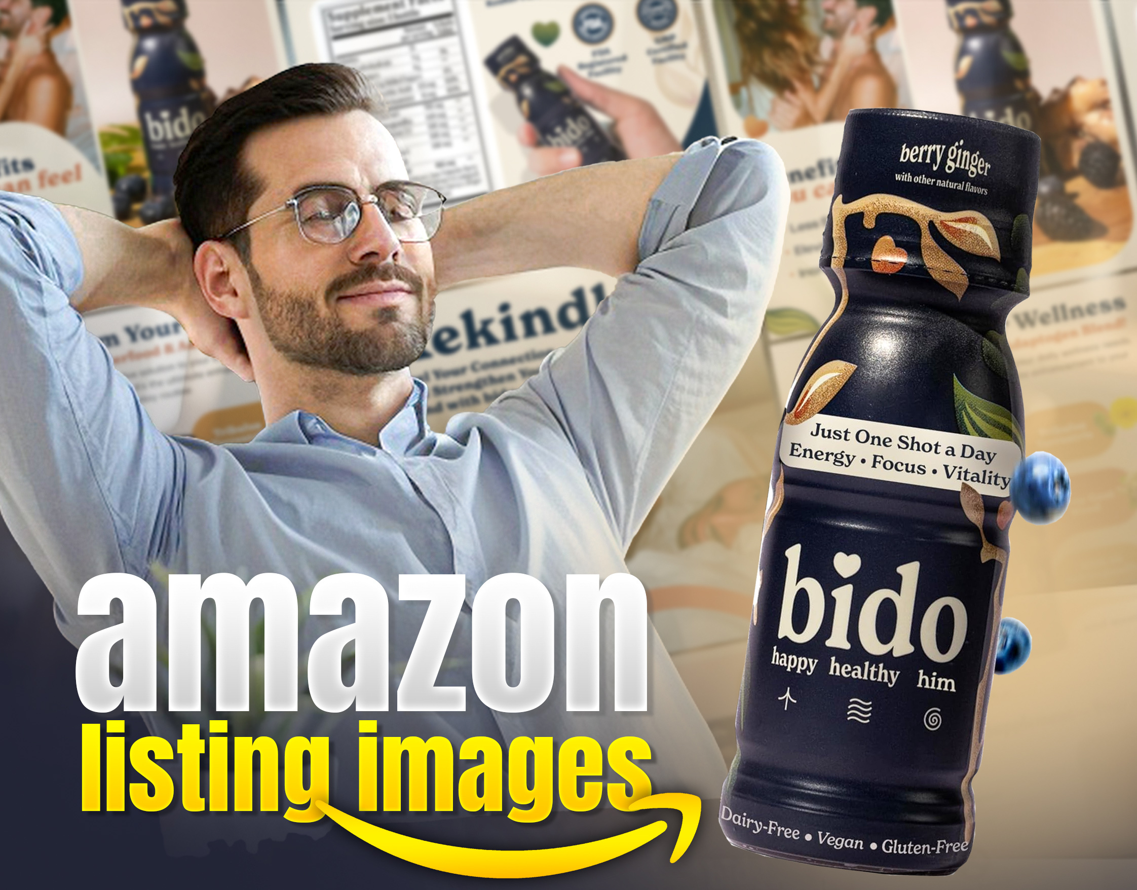 Amazon Infographics - Wellness Brand amazon branding design graphic design graphicdesign illustration listingimages logo photoshop