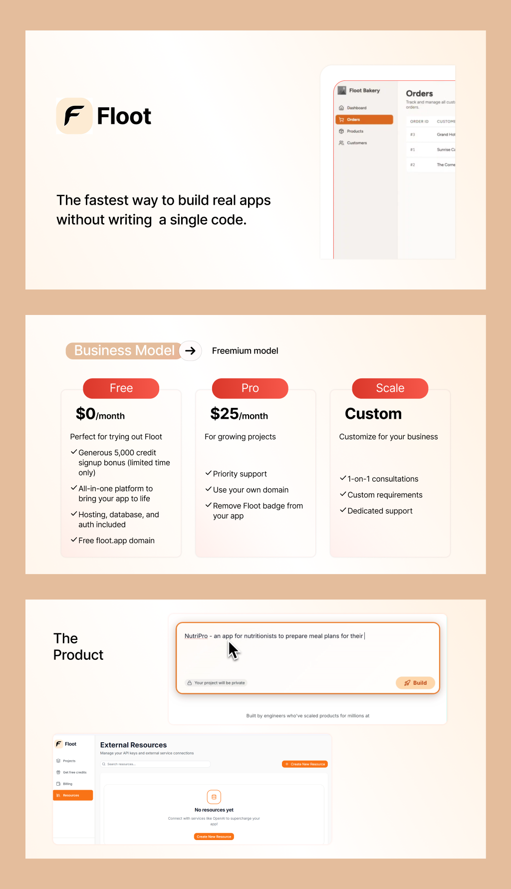 Floot pitch deck design grant design landing page pitch deck presentation product design social media design startup ui ui design web3 website design