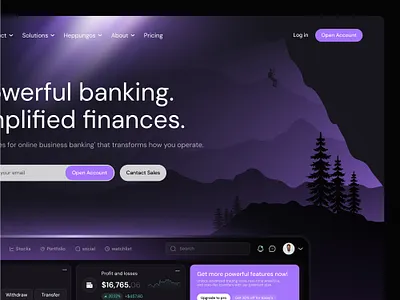 Finance Landing page bank creative crypto defi finance hero section landing page minimal money web pages