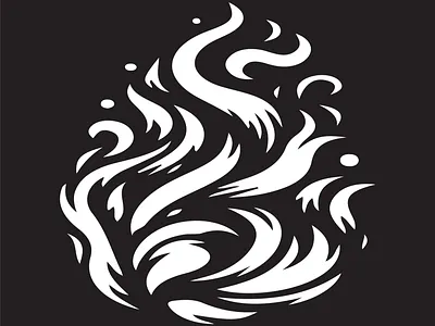 Smoke vector art logo design black and white digitally generated image