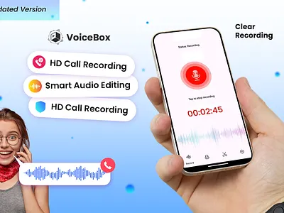 Feature Graphic Image for Play Store app app screenshots app store branding call recording screenshots feature graphic figma google play graphic design photoshop play store screenshot screenshots store graphic ui