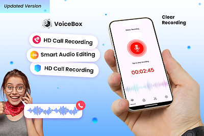 Feature Graphic Image for Play Store app app screenshots app store branding call recording screenshots feature graphic figma google play graphic design photoshop play store screenshot screenshots store graphic ui