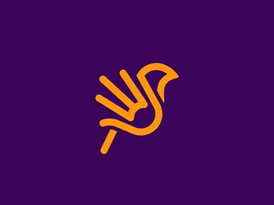 Hand with Bird Combination Logo agency logo aid logo bird logo freedom logo hand logo help logo non profit logo organization logo