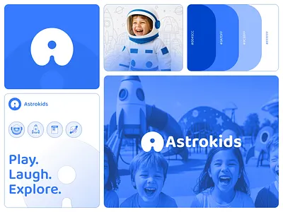 Astrokids Logo Brand Identity minimal