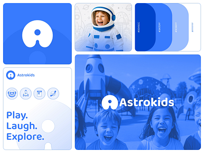 Astrokids Logo Brand Identity minimal