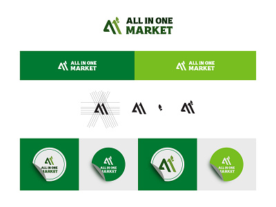 Business Logo for a Food Company all in one branding design facebook page fb marketing food graphic design illustration illustrator logo market online shop retail retailer shop social media typography ui ux vector