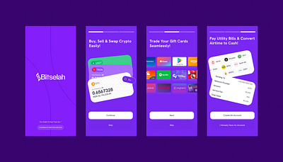 Splash and Onboarding Journey - Crypto Mobile App app design bitcoin crypto design product design ui ux