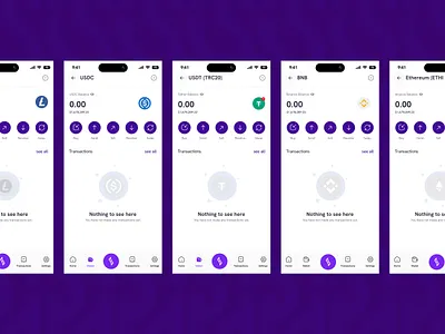 Empty States: Crypto Wallet app design bitcoin crypto design logo product design ui ux