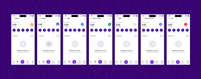 Empty States: Crypto Wallet app design bitcoin crypto design logo product design ui ux