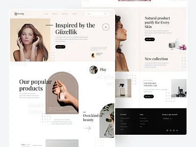 Guzellik ecommerce - landing page beauty beauty product clean cosmetics ecommerce hair homepage landing page landing page design make up salon skin care spa ui ui design ux web website website design