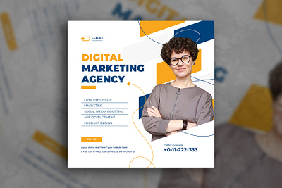 Digital marketing agency ads advertising agency business company corporate design design template facebook instagram marketing marketing agency post social media template
