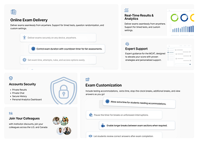 Clean & Professional Feature Grid for EdTech Platform 3d animation app design branding cards feature section features graphic design landing page logo mockups motion graphics product designer saas saas app ui ui ux uiux ux website