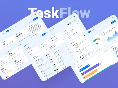 TaskFlow - Project Management Dashboard analytics business clean dashboard design interface modern productivity projectmanagement saas taskmanagement ui ux webapp