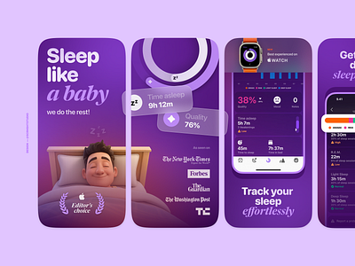 App Store Screenshots (App Store Preview)⎜Pillow app design app interface app screenshots app screenshots design app store preview app store screenshot app store screenshots app store visuals graphic design mobile app mobile app design mobile app ui mobile ui ui design ui ux design visual design