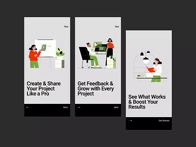 Taskon app animation animation app creative design illustration ios management app minimal ui mobile mobile app ui mobile illustration onboarding onboarding design saas ui uiux design user onboarding flow ux workflow workflow app design