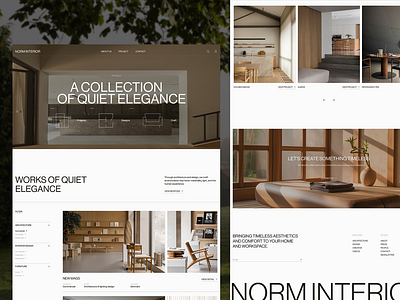 NI - Timeless Furniture Interior Design Website - Portfolio Page branding figma graphic design ui web design website website design