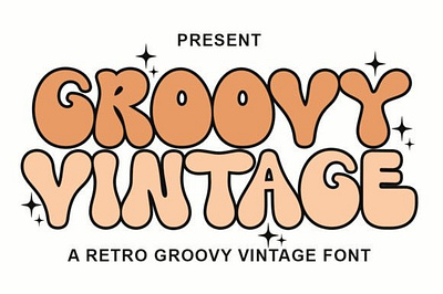 Groovy Vintage Font apparel fonts beauty fonts birthday cards fonts bold bold charm branding fonts design fonts groovy groovy vintage font illustration retro typeface vintage
