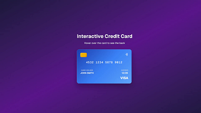 💳Interactive Credit Card UI checkout creativecoding css cssanimation dailyui dribbble fintech frontend html interactiondesign productdesign ui uianimation uidesign uiux userexperience userinterface ux webdevelopment