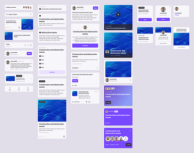 Card Components cards cards components ui design
