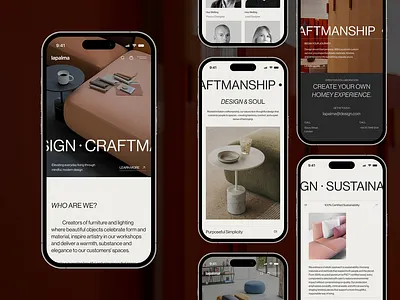 Lapalma - Elegant Furniture Ecommerce Mobile Responsive Website 3d branding design figma graphic design mobile website ui web design website website design