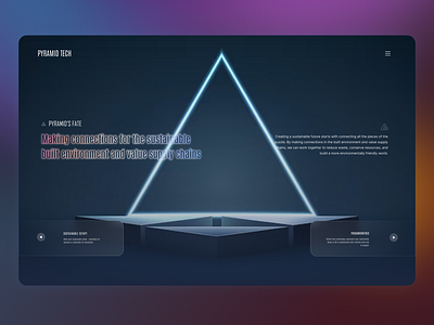 Pyramid Technology - Landing Page Concept clean daily 100 challenge daily ui dark darkmode darktheme landing page neon product design pyramid technology ui ux web design