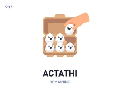 Астáтні / Remaining belarus belarusian language daily flat icon illustration vector word