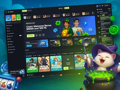 Casino Design betting platform casino casino banner casino dashboard casino design casino mascot casino platform casino template casino ui ux design game game app game dashboard game design gaming igaming igaming design new casino social casino web casino