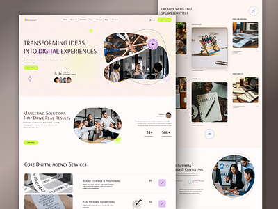 🚀 Ayeshiify – Digital Agency Website Design agency branding digital marketing figma trendy ui uxui wordpress