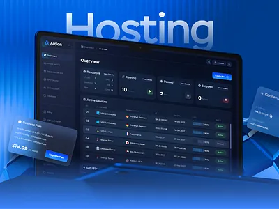 Hosting Dashboard b2b dashboard ui data base data platform hosting hosting dashboard hosting platform hosting ui nterface saas vsp hosting web design web hosting web interface web3 website website design