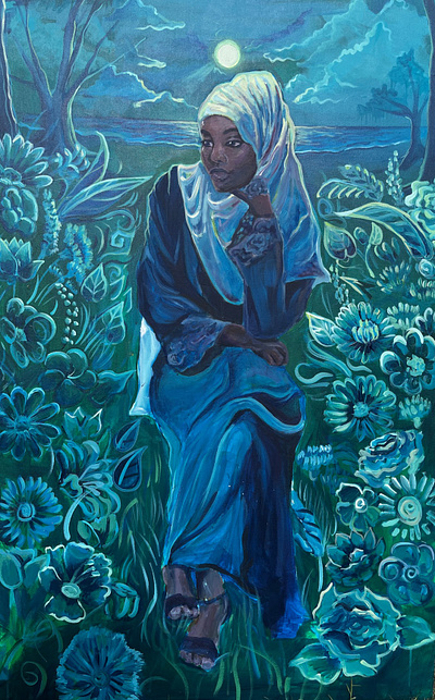 Lady in the Garden acrylic acrylicpainting paint painting
