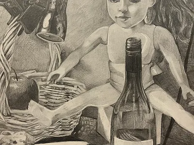 Graphite Still Life drawing graphite illustration illustratior pencil pencildrawing stilllife