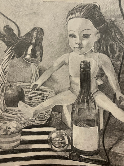 Graphite Still Life drawing graphite illustration illustratior pencil pencildrawing stilllife