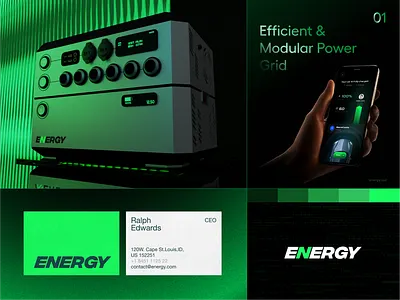 Energy Branding Concept 3d agency animation branding design design agency graphic design illustration logo motion graphics ui ux vector