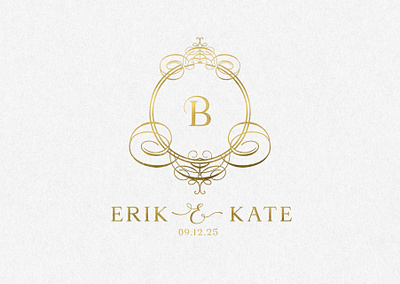 Elegant Wedding Logo bespoke wedding logo custom monogram custom wedding logo design illustration logo luxury logo luxury wedding logo wedding logo wedding monogram