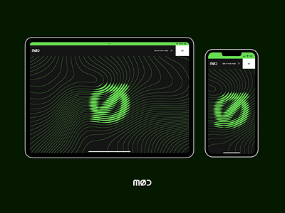 MØD Website hero shader ui web