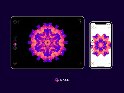 Kalei App app drawing motion graphics ui