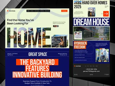 AndroEstate - Real Estate Website interactive design.