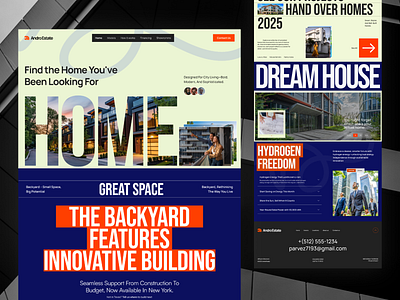 AndroEstate - Real Estate Website interactive design.