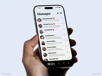 Messaging app - Micro animations animation app application chat chats conversations ios messages messaging notofications people list